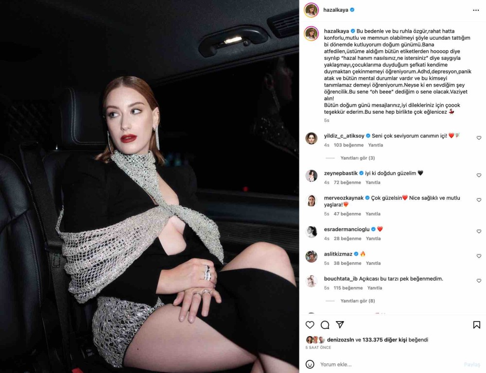 hazal kaya dan dikkat ceken dogum gunu paylasimi vaziyet alin